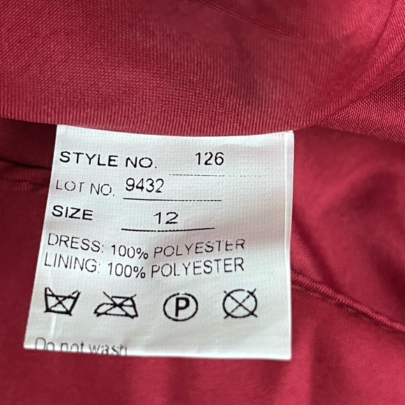 Bari Jay Wine Red Beaded Mesh Maxi Formal Dress 12 Gala Bridesmaid Wedding HOCO - Picture 8 of 12